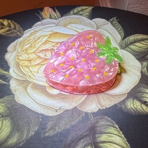 Acetate Acrylic STRAWBERRY 🍓 hair claw